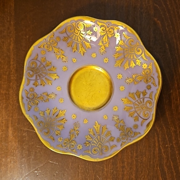 Antique COALPORT 1915 Gold Encrusted Lavendar Replacement Saucer #14E15 - Picture 2 of 8
